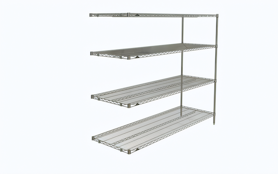 Product image #1 for Metro Super Erecta Chrome Plated Add-On Wire Shelving Unit, 72W x 24D x 63H