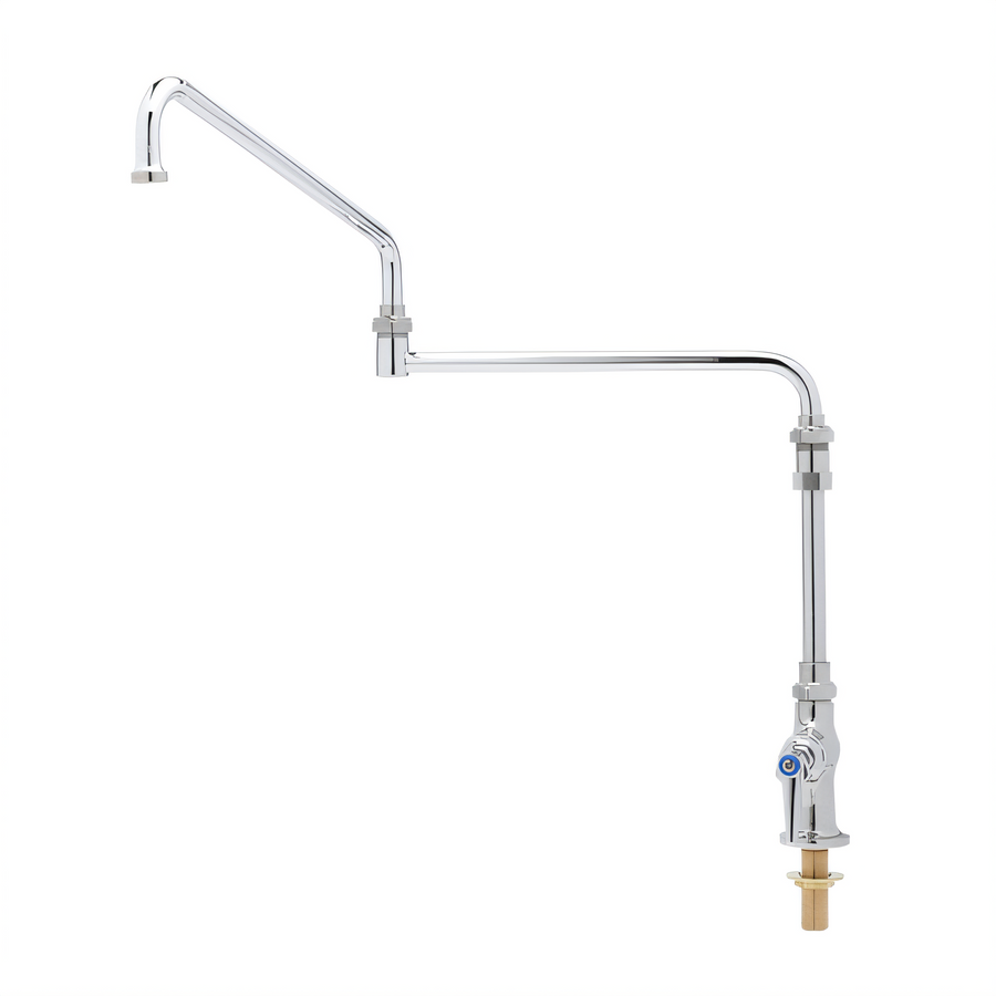 Product image #1 for T&S Brass Single Pantry Deck-Mount Faucet with 24-Inch Double Joint Swing Nozzle and 4-5/8-Inch Extension