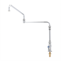 T&S Brass Single Pantry Deck-Mount Faucet with 24-Inch Double Joint Swing Nozzle and 4-5/8-Inch Extension