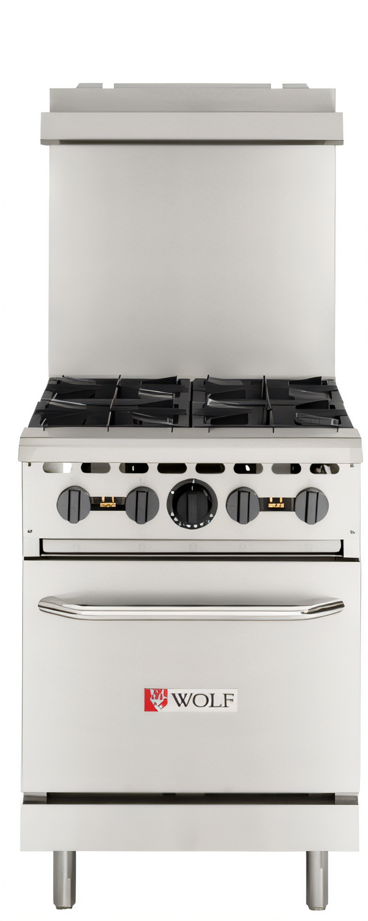 Product image #1 for Wolf WX Series 24-Inch 4-Burner Propane Gas Commercial Range with Space Saver Oven