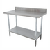 Thumbnail image #1 for Advance Tabco Special Value Series 96-Inch x 24-Inch Stainless Steel Work Table with 5-Inch Rear Backsplash and Adjustable Undershelf