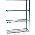 Thumbnail image #1 for Metro Super Erecta AN466K3 Add-On Wire Shelving Unit, 60"W x 21"D x 63"H, 4 Shelves, Metroseal 3 Epoxy-Coated Finish with Microban