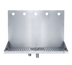 Thumbnail image #1 for Micro Matic Wall-Mount 16-Inch Stainless Steel Drip Tray Trough with Integral Glass Rinser, 5 Faucet Holes