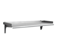 Eagle Group Snap-n-Slide 60-Inch x 15-Inch Wall-Mounted Shelf, 14 Gauge 304 Stainless Steel, Rolled Front Edge