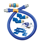 Thumbnail image #1 for Dormont Manufacturing Dormont Blue Hose 1675BPQ2SR36PS Moveable Gas Connector Hose Assembly, 3/4-Inch ID x 36-Inch, Quick-Disconnect