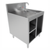 Thumbnail image #1 for Advance Tabco Prestige Supreme Underbar Sink Cabinet with Drainboard and Open Front, 24 Inch W x 25 Inch D x 36 Inch H