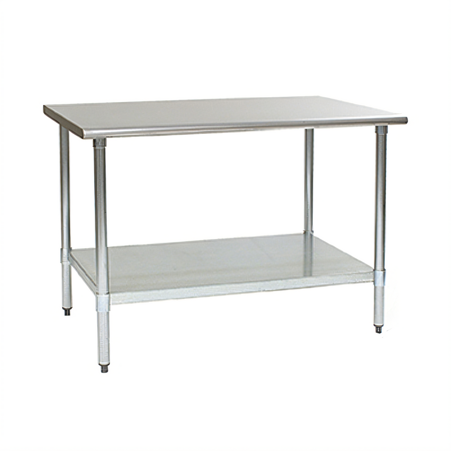 Product image #1 for BlendPort Deluxe Series 30 x 30 Square Flat Top Stainless Steel Work Table with Adjustable Galvanized Undershelf
