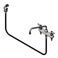 T&S Brass B-1172-01 Workboard Mixing Faucet with 12-Inch Swing Nozzle and Side Spray