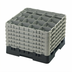 Thumbnail image #2 for Cambro Camrack Full-Size 16-Compartment Glass Rack with 6 Soft Gray Extenders, Black