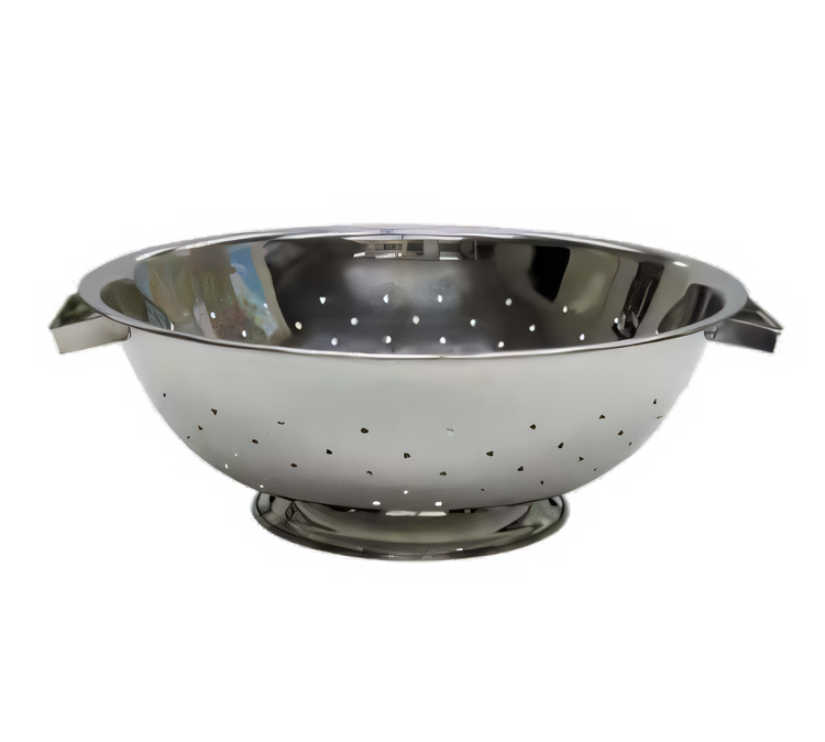 Product image #1 for Admiral Craft 5 Quart Stainless Steel Colander, 11-1/2 Inch Diameter, Side Handles, Footed Base, Mirror Finish