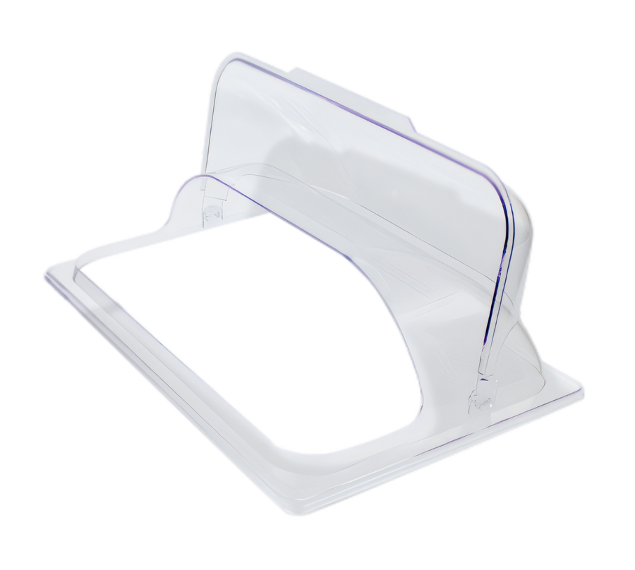 Product image #1 for Crestware Half-Size Dome Flip-Top Tray Cover, Clear Polycarbonate
