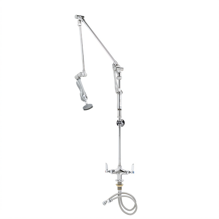 Product image #1 for T&S Brass Single Hole Deck-Mount Pre-Rinse Mixing Faucet with Retractable Arm and 1.15 GPM Spray Valve