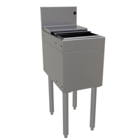 Glastender Underbar Stainless Steel Ice Bin with Sliding Cover, 33 lb Capacity, 12 Inch W x 19 Inch D
