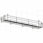 Thumbnail image #1 for Metro SmartWall SR24BR Grid-Mount Spice Rack, 22 1/2"W x 5 1/4"D x 4"H, Brite Zinc Finish