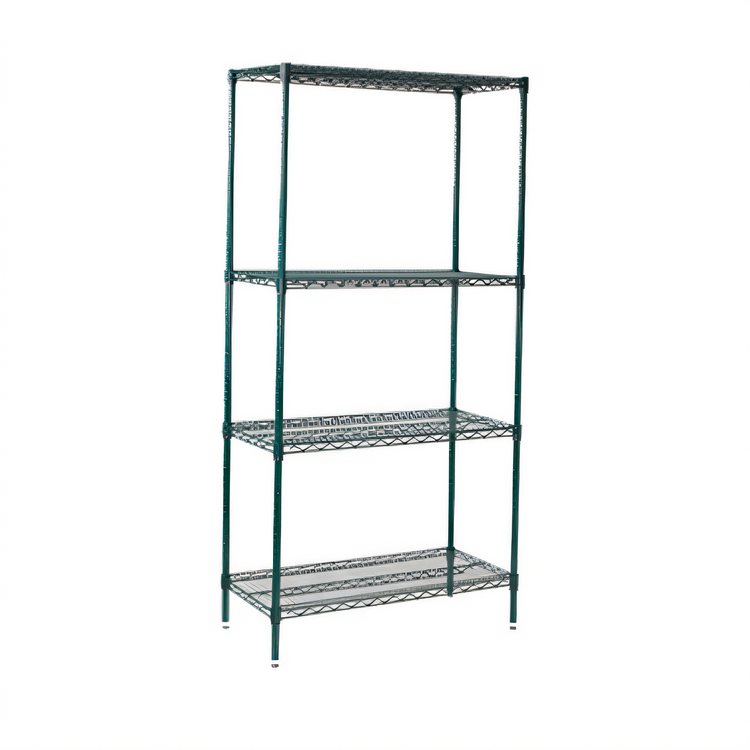 Product image #1 for Winco 24" x 36" x 72" 4-Tier Stationary Wire Shelving Set