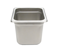 NestWell 1/6 Size 6-Inch Deep 24-Gauge Stainless Steel Steam Table Pan