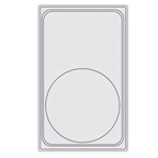 Thumbnail image #1 for Vollrath Miramar® 8240716 Stainless Steel Adapter Plate Template, 1 Large Round Pan Cutout, Fits 12 x 20-Inch Wells