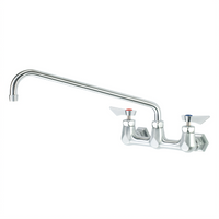 Krowne Diamond Series 8-Inch Center Wall-Mounted Faucet with 16-Inch Swing Spout