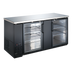 Thumbnail image #1 for Black Diamond 69-Inch 2-Door Glass Back Bar Bottle Cooler, 23.3 Cu. Ft., Stainless Steel Top