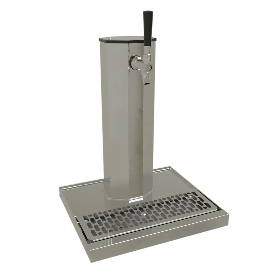 Product image #1 for Glastender Countertop Air-Cooled Column Draft Dispensing Tower, 1 Faucet, Polished Chrome Finish