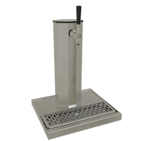 Glastender Countertop Air-Cooled Column Draft Dispensing Tower, 1 Faucet, Polished Chrome Finish