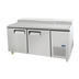 Thumbnail image #1 for Atosa 67-Inch Two-Section Refrigerated Pizza Prep Table with 2 Self-Closing Locking Doors