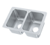 Thumbnail image #1 for Vollrath Two-Compartment Drop-In Sink, 25 x 17 Inch, 20-Gauge 304 Stainless Steel, Self-Rimming