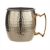Thumbnail image #1 for American Metalcraft 16 Ounce Moscow Mule Mug with Brass Handle, Stainless Steel, Gold Hammered Finish