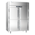 Thumbnail image #1 for Victory UltraSpec Extra-Wide Dual Temp Reach-In Warmer/Refrigerator Holding Cabinet, 2-Section, 4 Half-Height Doors