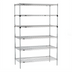 Thumbnail image #1 for Metro Super Erecta Stationary Starter Wire Shelving Unit, 48W x 24D x 74H, Chrome-Plated, 6-Tier