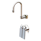 Thumbnail image #1 for T&S Brass B-0509-537K Double Knee Pedal Ledge-Mount Valve with 6-Inch Rigid Gooseneck and 2.2 GPM Aerator