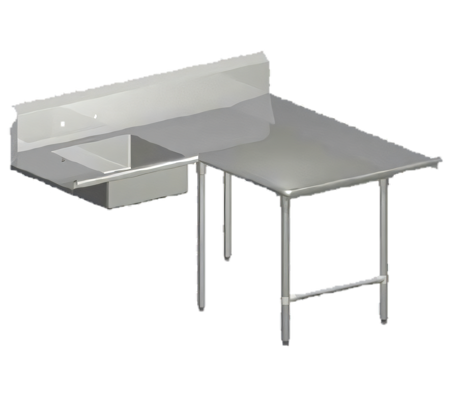 Product image #1 for John Boos Pro-Bowl 72-Inch L-Shaped Corner Soiled Dishtable with 20 x 20 x 8 Pre-Rinse Sink Bowl and Landing Shelf, Right-to-Left, 14-Gauge 300-Series Stainless Steel