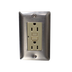 Thumbnail image #2 for GFI Duplex Backsplash Outlet with Stainless Face Plate, NEMA 5-20R