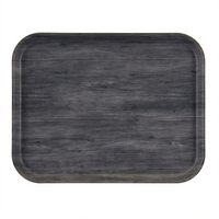 Cambro Décor Series Camtray Rectangular EpicTread Non-Skid Fiberglass Tray, 20 x 15 Inches, Charcoal Gray