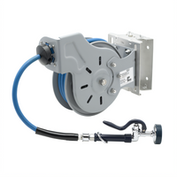 Open Epoxy Coated Wall/Ceiling Mount Retractable Hose Reel with 3/8