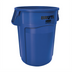 Thumbnail image #1 for Rubbermaid Commercial BRUTE 44-Gallon Blue Round Trash Container, Open Top