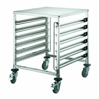 Winco Mobile Under-Counter Double-Size 12-Tier Full-Size Steam Table / Food Pan Rack