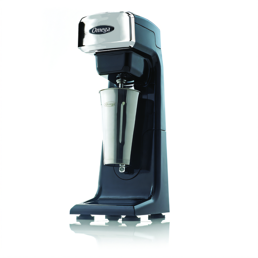 Product image #1 for Omega Single Spindle Countertop or Wall-Mount Drink Mixer with 28 oz. Stainless Steel Cup