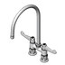 Thumbnail image #1 for equip 4-Inch Deck Mount Mixing Faucet with 9-Inch Swivel Gooseneck and Wrist Handles