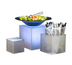 Thumbnail image #1 for American Metalcraft 3-Piece Frosted Acrylic Cube Riser Set with 5-Inch, 7-Inch, and 9-Inch Square Risers