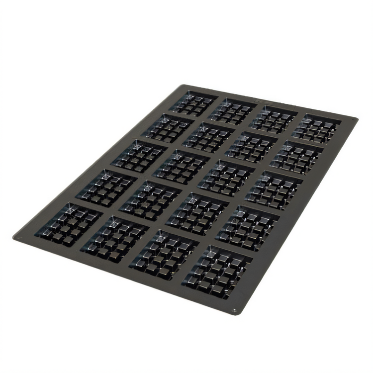 Product image #1 for Silikomart Square Waffle 20-Cavity Non-Stick Silicone Mold