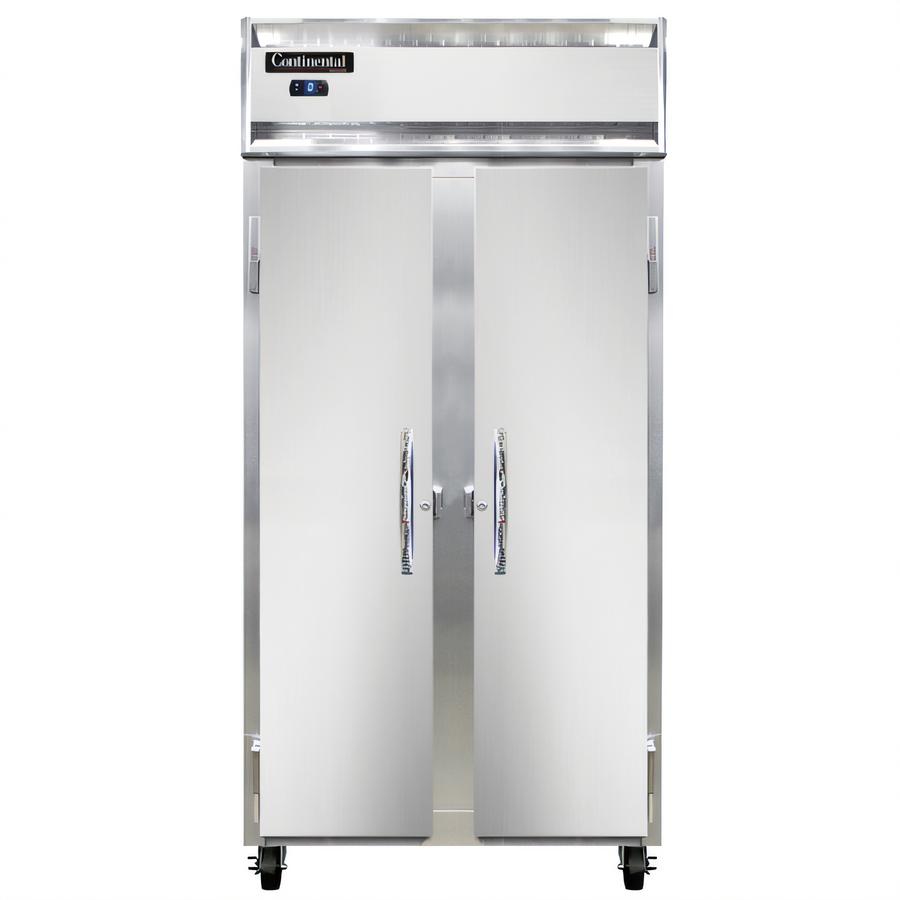 Product image #1 for Continental Refrigerator Slim Line 2FSESN Two-Section Shallow Depth Reach-In Freezer