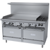 Thumbnail image #1 for Garland G Starfire Pro Series 60-Inch Gas Restaurant Range with 2 Open Burners, 48-Inch Griddle, and 2 Standard Ovens