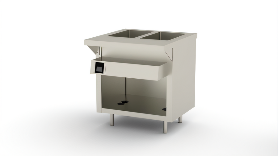 Product image #1 for Thurmaduke EW-2-DLSS Deluxe Ganged Electric Waterless Well Unit, 2-Pan