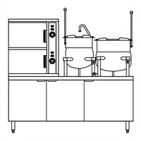Crown SCX-2-6-6 Two-Compartment Convection Steamer with Two 6-Gallon Kettles