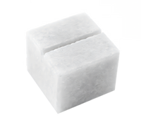 White Marble Square Menu Card Holder, 1-1/4 Inch x 1 Inch