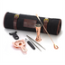 Thumbnail image #1 for Barfly Essentials 7-Piece Copper-Plated Mixology Set with Waxed Canvas Roll