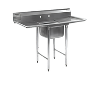 Eagle Group 412 Series 1-Compartment Commercial Sink with 9-1/2 Inch Backsplash