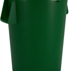 Thumbnail image #1 for CFS Brands Bronco 84105509 55-Gallon Round Stackable Polyethylene Trash Container, Green Case of 2