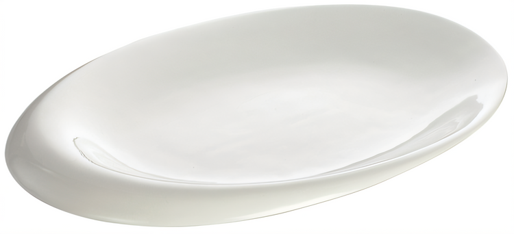 Product image #1 for Ardesia Ocea Oval Porcelain Bowl, 18 x 13-5/8 Inches, Creamy White